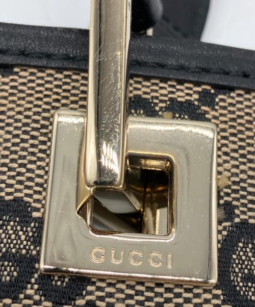 GUCCI（グッチ）GUCCI (グッチ) トートバッグ GG総柄 ベージュ×ブラックの古着・服飾アイテム