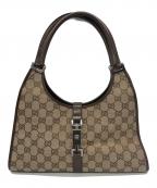 GUCCIグッチ）の古着「ハンドバッグ GG ジャッキー」｜ベージュ×ブラウン