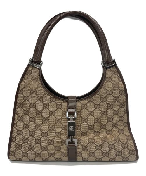 GUCCI（グッチ）GUCCI (グッチ) ハンドバッグ GG ジャッキー ベージュ×ブラウンの古着・服飾アイテム