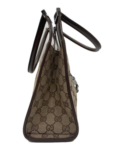 GUCCI（グッチ）GUCCI (グッチ) ハンドバッグ GG ジャッキー ベージュ×ブラウンの古着・服飾アイテム