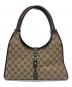 GUCCI（グッチ）の古着「ハンドバッグ GG ジャッキー」｜ベージュ×ブラウン