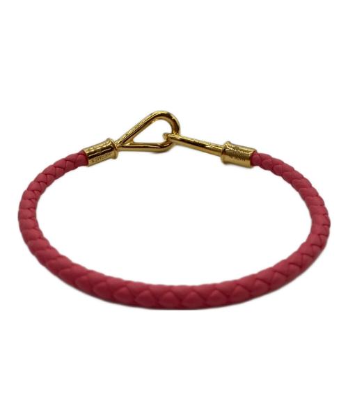 HERMES（エルメス）HERMES (エルメス) ブレスレット ジャンボ シングル ピンク×ゴールドの古着・服飾アイテム