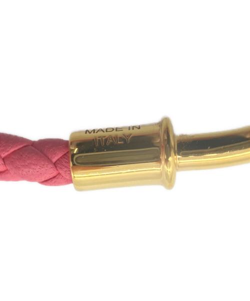 HERMES（エルメス）HERMES (エルメス) ブレスレット ジャンボ シングル ピンク×ゴールドの古着・服飾アイテム