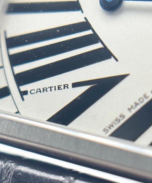 Cartier（カルティエ）Cartier (カルティエ) Tank Solo SM Animated Index Dial タンクソロ SM インデックスアニメーション Ref.W5200018 シルバー文字盤 シルバー文字盤 サイズ:SM/15cmの古着・服飾アイテム