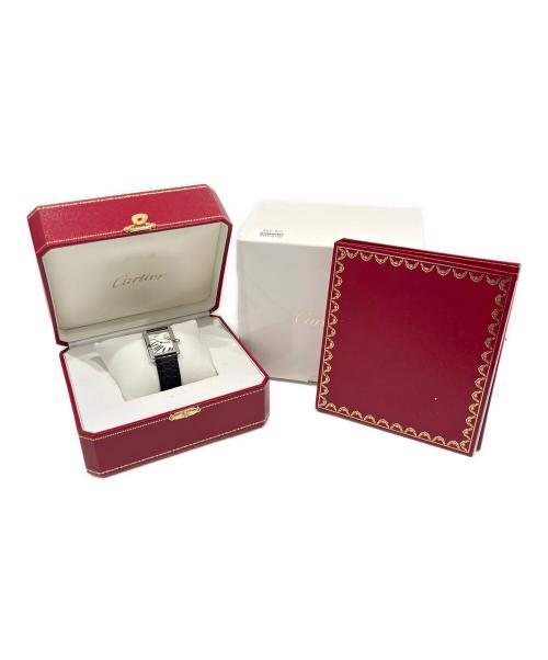 Cartier（カルティエ）Cartier (カルティエ) Tank Solo SM Animated Index Dial タンクソロ SM インデックスアニメーション Ref.W5200018 シルバー文字盤 シルバー文字盤 サイズ:SM/15cmの古着・服飾アイテム