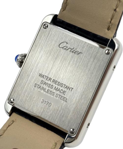 Cartier（カルティエ）Cartier (カルティエ) Tank Solo SM Animated Index Dial タンクソロ SM インデックスアニメーション Ref.W5200018 シルバー文字盤 シルバー文字盤 サイズ:SM/15cmの古着・服飾アイテム