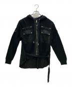 DIESELディーゼル）の古着「フーデッドジャケット」｜ブラック