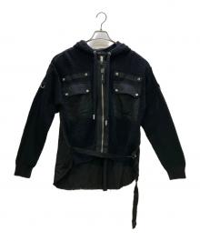 DIESEL（ディーゼル）の古着「フーデッドジャケット」｜ブラック