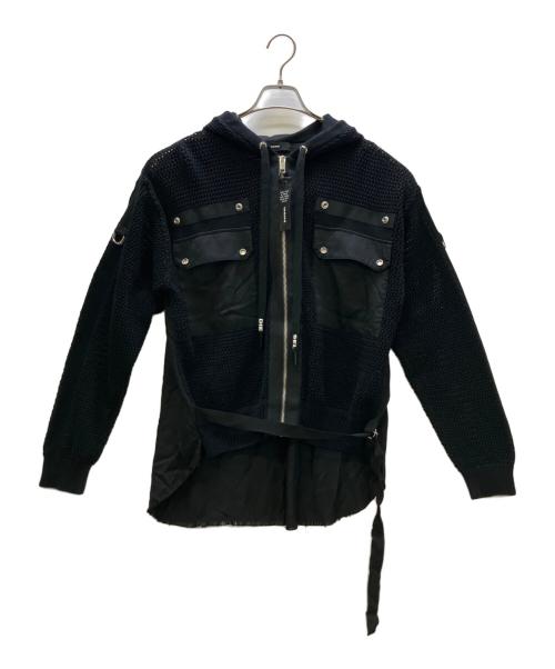 DIESEL（ディーゼル）DIESEL (ディーゼル) フーデッドジャケット ブラック サイズ:Sの古着・服飾アイテム