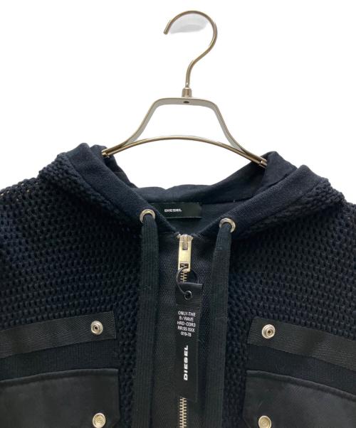 DIESEL（ディーゼル）DIESEL (ディーゼル) フーデッドジャケット ブラック サイズ:Sの古着・服飾アイテム