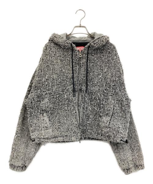 DIESEL（ディーゼル）DIESEL (ディーゼル) フリンジジャケット グレー サイズ:XSの古着・服飾アイテム