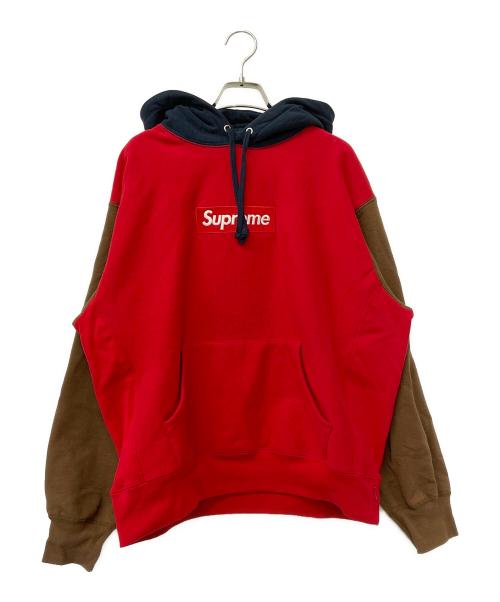 SUPREME（シュプリーム）SUPREME (シュプリーム) プルオーバーパーカー レッド×ネイビー×ブラウン サイズ:Sの古着・服飾アイテム