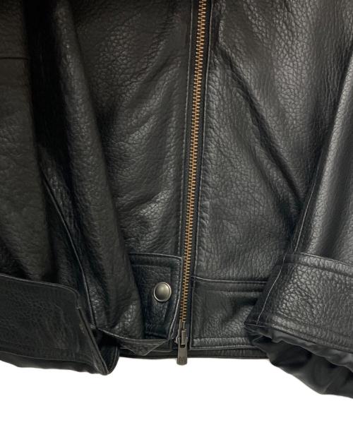 MICHEL KLEIN HOMME（ミッシェルクラン オム）MICHEL KLEIN HOMME (ミッシェルクラン オム) レザージャケット ブラック サイズ:48の古着・服飾アイテム