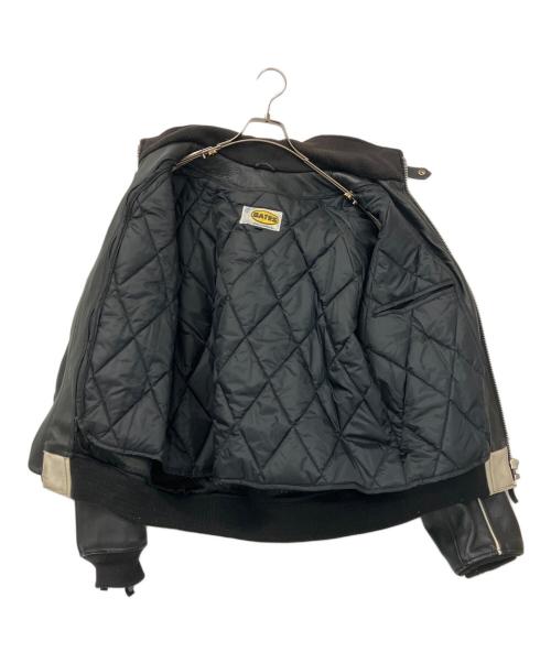 BATES（ベイツ）BATES (ベイツ) ライダースジャケット ベージュ×ブラック サイズ:XLの古着・服飾アイテム