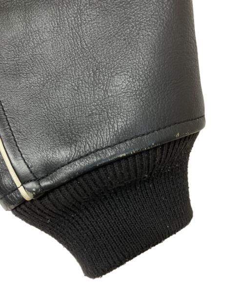 BATES（ベイツ）BATES (ベイツ) ライダースジャケット ベージュ×ブラック サイズ:XLの古着・服飾アイテム