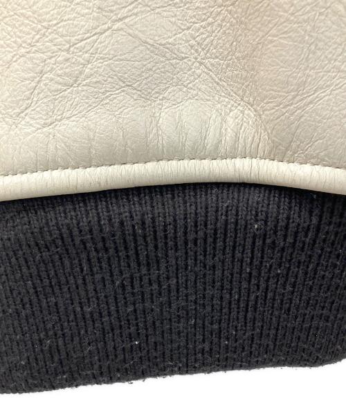 BATES（ベイツ）BATES (ベイツ) ライダースジャケット ベージュ×ブラック サイズ:XLの古着・服飾アイテム