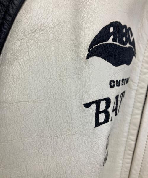 BATES（ベイツ）BATES (ベイツ) ライダースジャケット ベージュ×ブラック サイズ:XLの古着・服飾アイテム