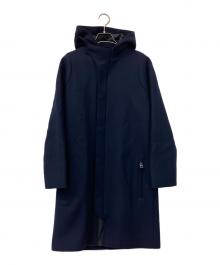 Acne studios（アクネ ストゥディオス）の古着「メルトンフーデッドコート」｜ネイビー