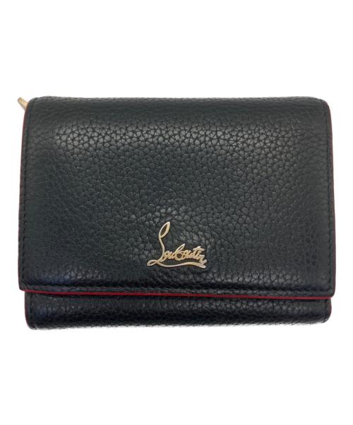 Christian Louboutin（クリスチャン・ルブタン）Christian Louboutin (クリスチャン・ルブタン) 3つ折り財布 ブラック×レッドの古着・服飾アイテム