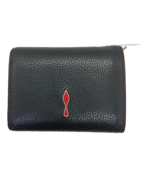 Christian Louboutin（クリスチャン・ルブタン）Christian Louboutin (クリスチャン・ルブタン) 3つ折り財布 ブラック×レッドの古着・服飾アイテム