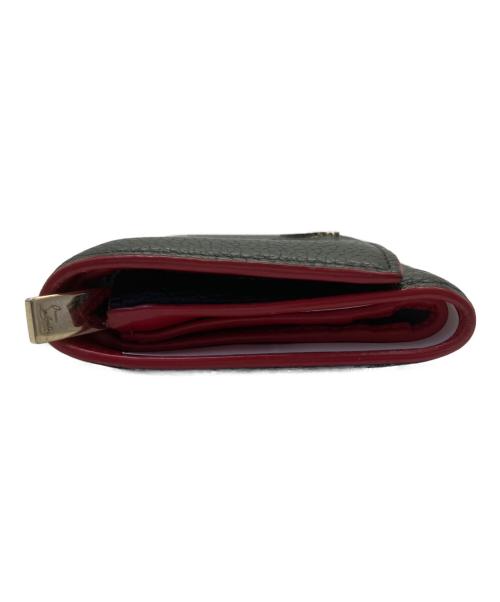 Christian Louboutin（クリスチャン・ルブタン）Christian Louboutin (クリスチャン・ルブタン) 3つ折り財布 ブラック×レッドの古着・服飾アイテム