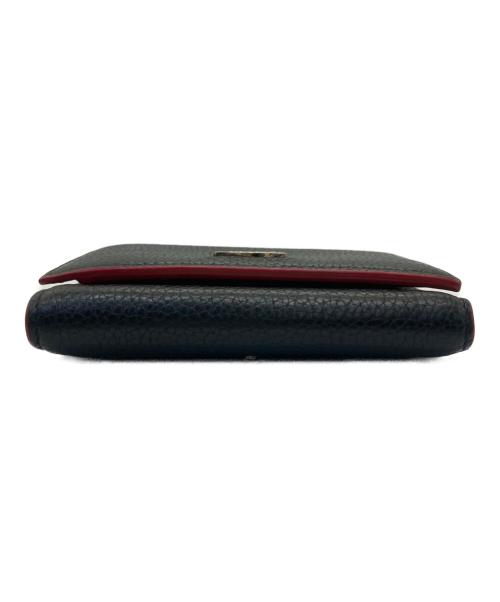 Christian Louboutin（クリスチャン・ルブタン）Christian Louboutin (クリスチャン・ルブタン) 3つ折り財布 ブラック×レッドの古着・服飾アイテム