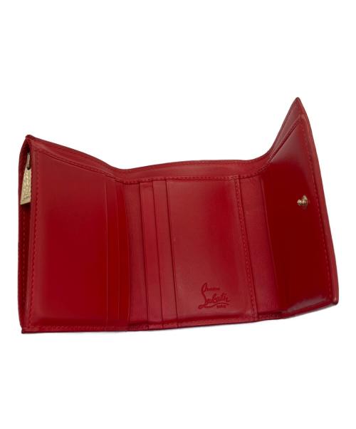 Christian Louboutin（クリスチャン・ルブタン）Christian Louboutin (クリスチャン・ルブタン) 3つ折り財布 ブラック×レッドの古着・服飾アイテム