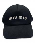 MIU MIUミュウミュウ）の古着「ベースボールキャップ」｜ブラック