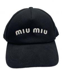 MIU MIU（ミュウミュウ）の古着「ベースボールキャップ」｜ブラック