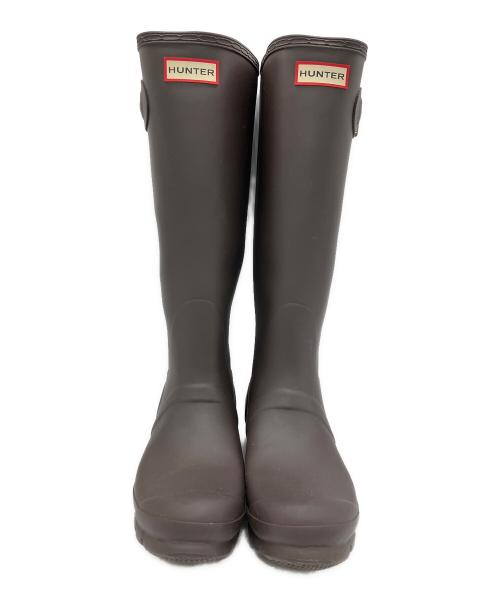 HUNTER（ハンター）HUNTER (ハンター) ロングレインブーツ ブラウン サイズ:UK5の古着・服飾アイテム