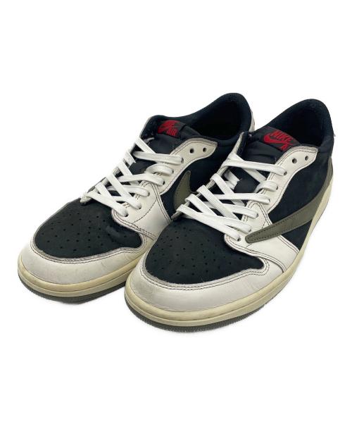 NIKE（ナイキ）NIKE (ナイキ) TRAVIS SCOTT (トラヴィススコット) スニーカー アイボリー×グリーン サイズ:27.5の古着・服飾アイテム