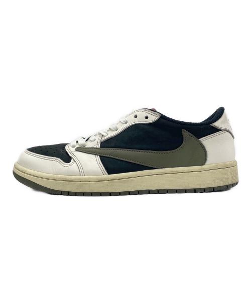 NIKE（ナイキ）NIKE (ナイキ) TRAVIS SCOTT (トラヴィススコット) スニーカー アイボリー×グリーン サイズ:27.5の古着・服飾アイテム