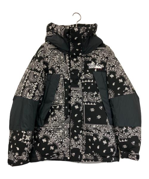 FIRST DOWN（ファーストダウン）FIRST DOWN (ファーストダウン) ダウンジャケット ブラック×ホワイト サイズ:Mの古着・服飾アイテム