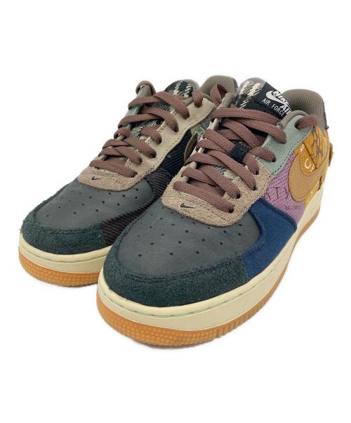 NIKE（ナイキ）NIKE (ナイキ) TRAVIS SCOTT (トラヴィススコット) スニーカー Air Force 1 Low Cactus Jack Multi Color ブラウン×ブラック サイズ:25の古着・服飾アイテム