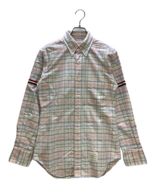 Thom Browne（トムブラウン）Thom Browne (トムブラウン) LONG-SLEEVED SHIRTS ピンク×ホワイト サイズ:1の古着・服飾アイテム
