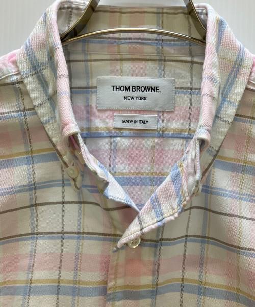 Thom Browne（トムブラウン）Thom Browne (トムブラウン) LONG-SLEEVED SHIRTS ピンク×ホワイト サイズ:1の古着・服飾アイテム