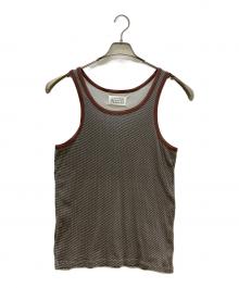 Maison Margiela（メゾンマルジェラ）の古着「ジオメトリックトリムタンクトップ」｜ブラウン