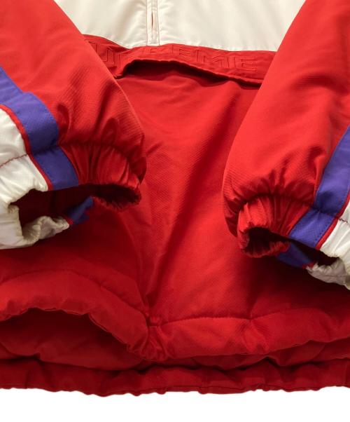 SUPREME（シュプリーム）SUPREME (シュプリーム) LACOSTE (ラコステ) 中綿ジャケット レッド×ホワイト サイズ:Lの古着・服飾アイテム