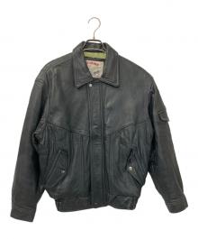 FLIGHT EQUIPMENT（フライト イクイップメント）の古着「レザージャケット」｜ブラック