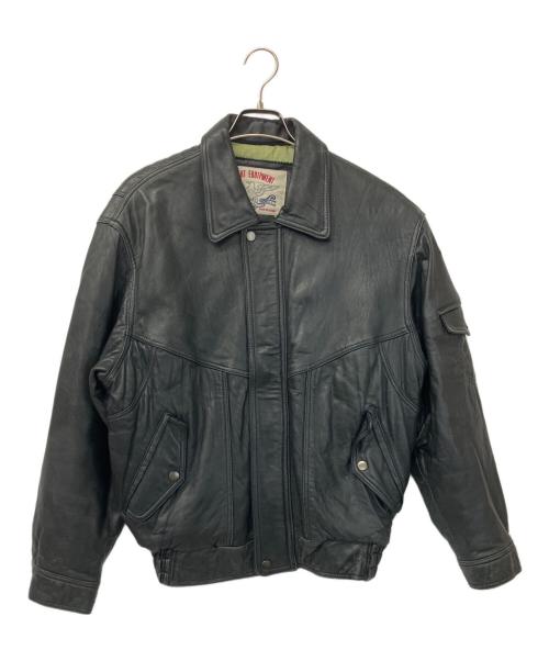 FLIGHT EQUIPMENT（フライト イクイップメント）FLIGHT EQUIPMENT (フライト イクイップメント) レザージャケット ブラック サイズ:Mの古着・服飾アイテム