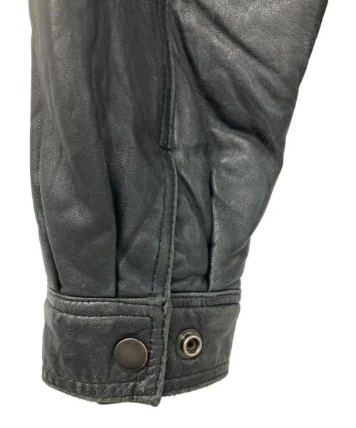 FLIGHT EQUIPMENT（フライト イクイップメント）FLIGHT EQUIPMENT (フライト イクイップメント) レザージャケット ブラック サイズ:Mの古着・服飾アイテム