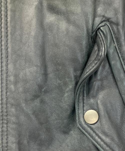 FLIGHT EQUIPMENT（フライト イクイップメント）FLIGHT EQUIPMENT (フライト イクイップメント) レザージャケット ブラック サイズ:Mの古着・服飾アイテム