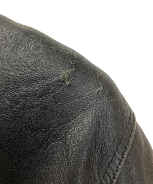 FLIGHT EQUIPMENT（フライト イクイップメント）FLIGHT EQUIPMENT (フライト イクイップメント) レザージャケット ブラック サイズ:Mの古着・服飾アイテム