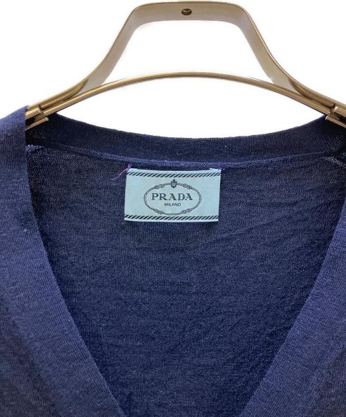 PRADA（プラダ）PRADA (プラダ) 薄手カーディガン ネイビー サイズ:36の古着・服飾アイテム