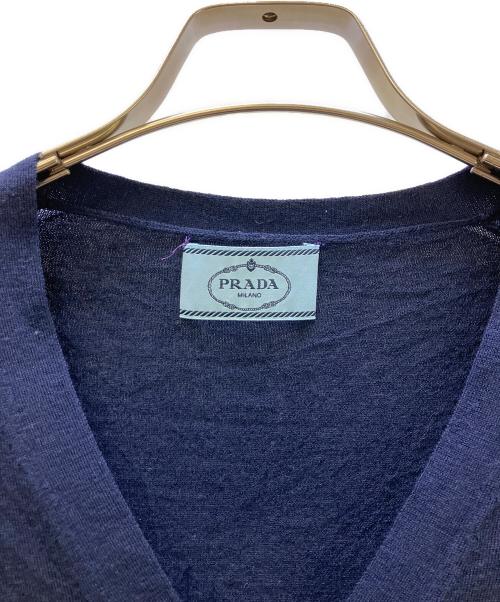 PRADA（プラダ）PRADA (プラダ) 薄手カーディガン ネイビー サイズ:36の古着・服飾アイテム