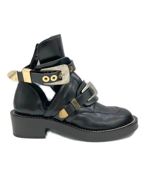 BALENCIAGA（バレンシアガ）BALENCIAGA (バレンシアガ) ショートブーツ クリーパーブーツ ブラック サイズ:37 1/2の古着・服飾アイテム
