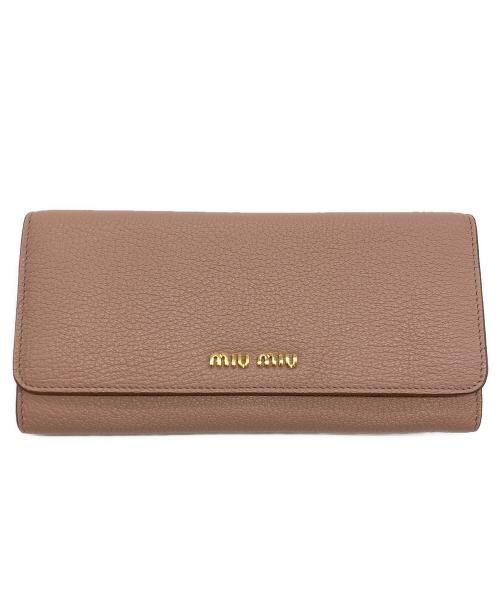 MIU MIU（ミュウミュウ）MIU MIU (ミュウミュウ) 長財布 ピンクの古着・服飾アイテム
