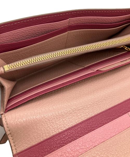 MIU MIU（ミュウミュウ）MIU MIU (ミュウミュウ) 長財布 ピンクの古着・服飾アイテム