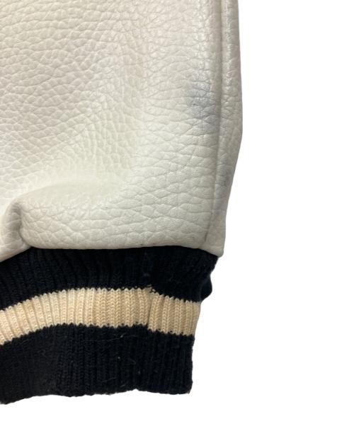 EMPIRE（エンパイア）EMPIRE (エンパイア) 袖革スタジャン NEWYORK YANKEES ブラック×ホワイト サイズ:XLの古着・服飾アイテム