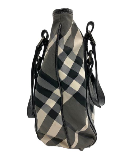 BURBERRY（バーバリー）BURBERRY (バーバリー) トートバッグ チェック柄 ブラックの古着・服飾アイテム